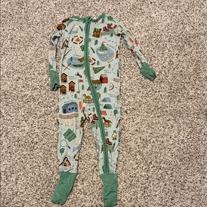 Little Sleepies Blue and Green Adventure Footie